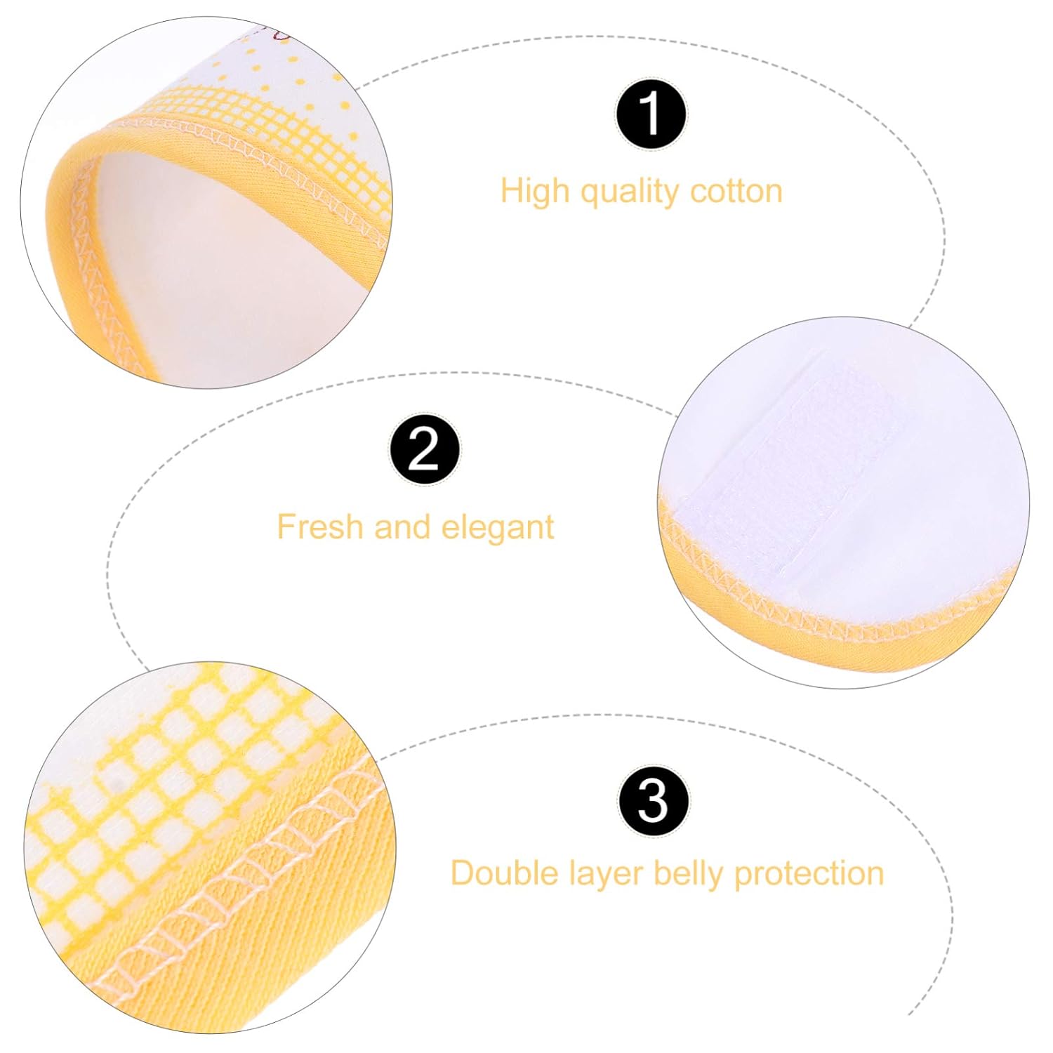 EXCEART 4pcs Baby Umbilical Hernia Belt Baby Belly Button Cord Band Infant Belly Wrap Adjustable Navel Belly Band - Image 8